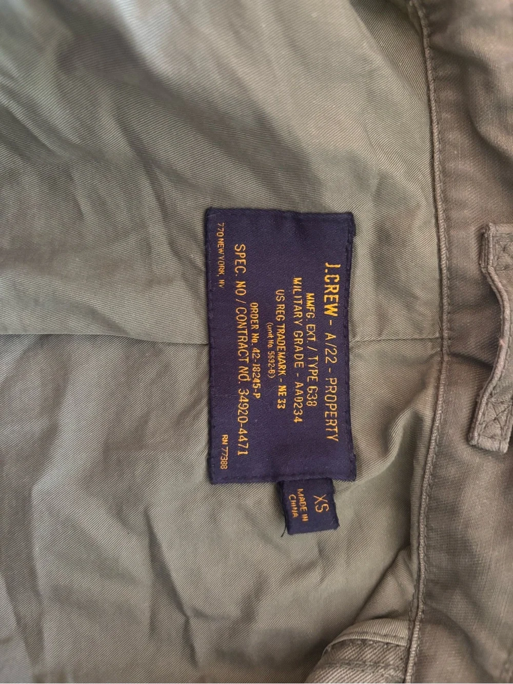 J.Crew A/22 Military Field Jacket in Men’s XS